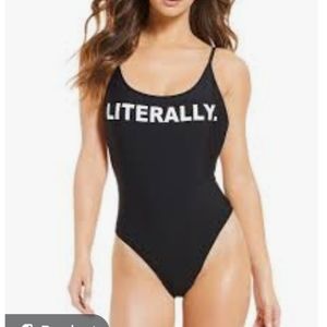 EUC GB black one piece bathing suit